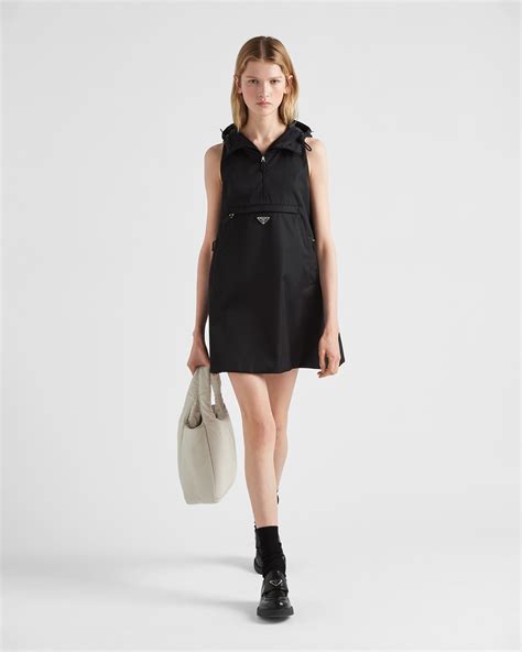 prada re-nylon mini dress|Prada nylon off shoulder top.